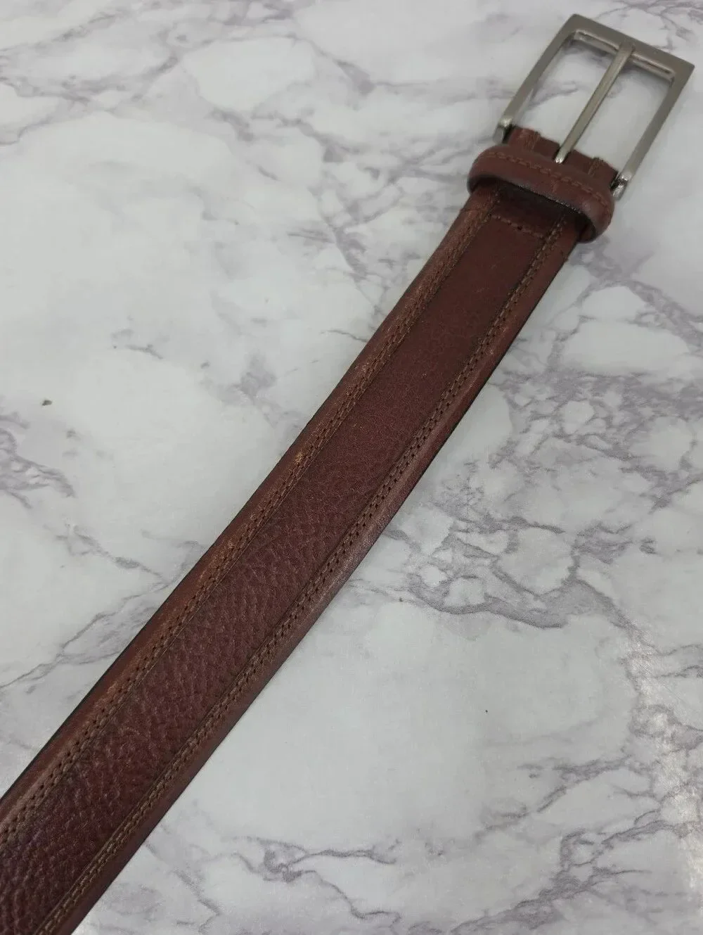 Cremieux Men's Brown Leather Belt - Classic Casual Style Size 44